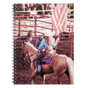 Palomino Rodeo American Flag Horse Notitieboek