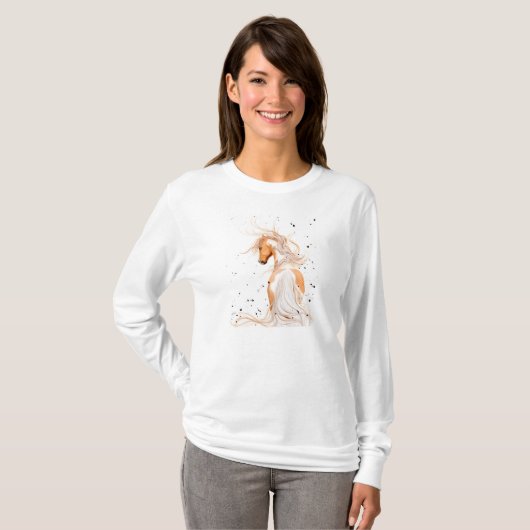 Palomino schilderpaard door Shirt met gal (Voorkant volledig)