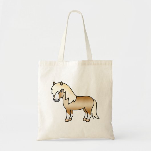 Palomino Shetland Pony Cute Cartoon Illustratie Tote Bag (Voorkant)