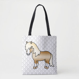 Palomino Shetlandpony Cute Cartoon Illustratie Tote Bag