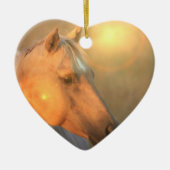 Palomino Sunset Horse Ornament (Voorkant)