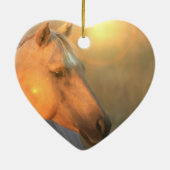Palomino Sunset Horse Ornament (Achterkant)