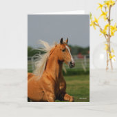 Palomino Tennesee Walking Horse Stallion Kaart (Gele Bloem)