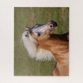 Palomino Welsh Pony Headhot Mane Flow Legpuzzel (Verticaal)