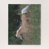 Palomino Welsh Pony met lange gras Legpuzzel (Verticaal)