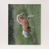 Palomino Welsh Pony Stallion Running Legpuzzel (Verticaal)