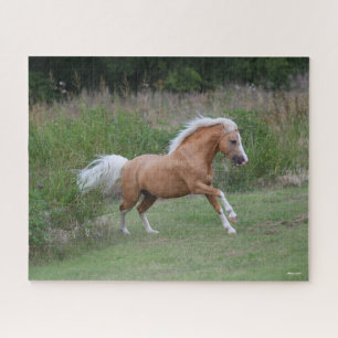 Palomino Welsh Pony Stallion Running Legpuzzel