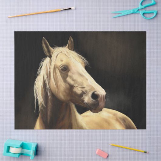 Palomino Wild Horse Painting Tissuepapier (Craft)