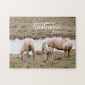 Palomino Wilde Ponies van Assateague Legpuzzel (Horizontaal)