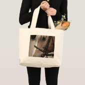 Palominopaard in Bridle Grote Tote Bag (Voorkant (product))