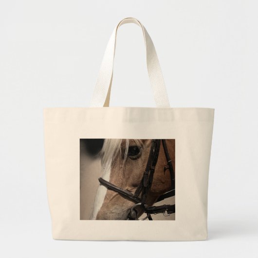 Palominopaard in Bridle Grote Tote Bag (Voorkant)