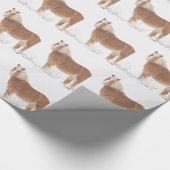 Palominopaard in de sneeuw cadeaupapier (Hoek)