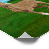 palominopaard in weide poster (Hoek)