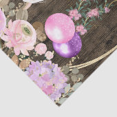 Palominopaarden en -bloemen op Barnwood Tissuepapier (Detail)