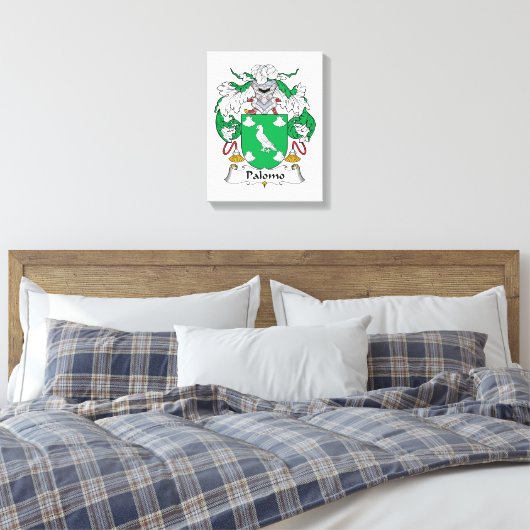Palomo Family Crest Canvas Afdruk (Insitu (Slaapkamer))