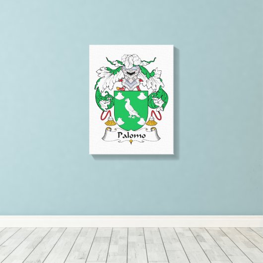 Palomo Family Crest Canvas Afdruk (Insitu (Houten vloer))