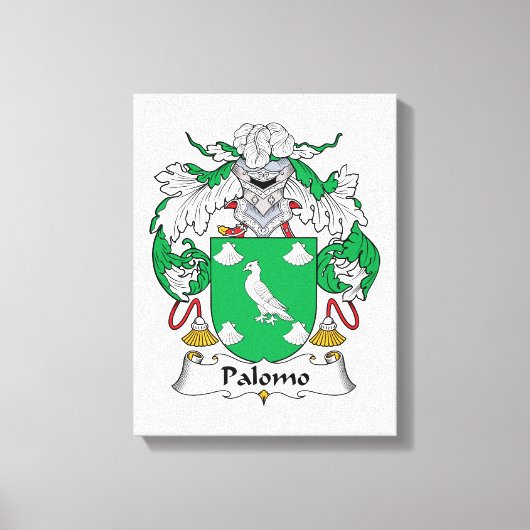 Palomo Family Crest Canvas Afdruk (Voorkant)