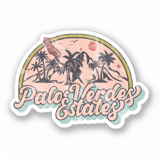 Palos Verdes Estates, Californië Sticker (Voorkant)