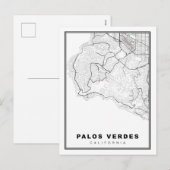 Palos Verdes Map Feestdagenkaart (Voorkant / Achterkant)