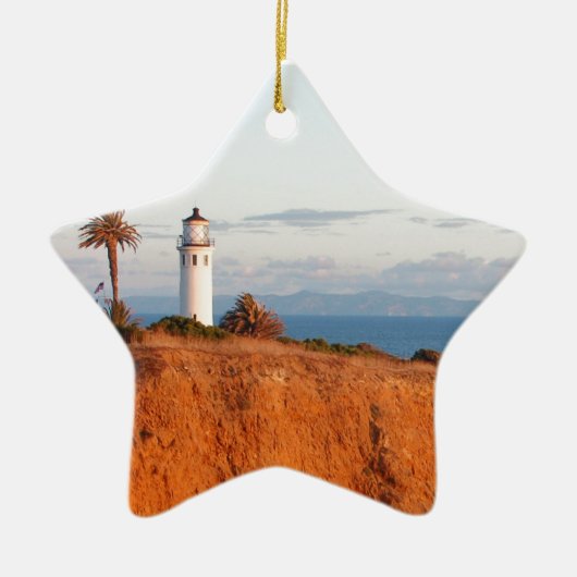 Palos Verdes vuurtoren Keramisch Ornament (Voorkant)