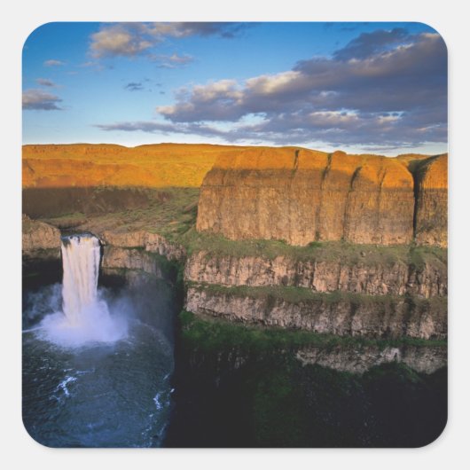 Palouse Falls in Washington Vierkante Sticker (Voorkant)