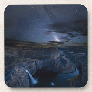 Palouse Falls Park & Melkweg Staat Washington Bier Onderzetter
