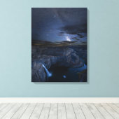 Palouse Falls Park & Melkweg | Staat Washington Canvas Afdruk (Insitu (Houten vloer))