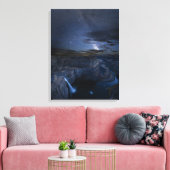 Palouse Falls Park & Melkweg | Staat Washington Canvas Afdruk (Insitu (Woonkamer))