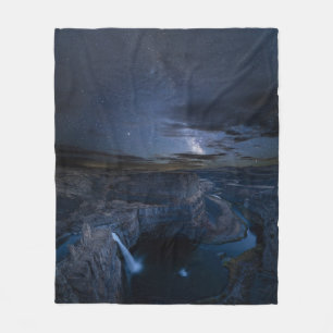 Palouse Falls Park & Melkweg   Staat Washington Fleece Deken