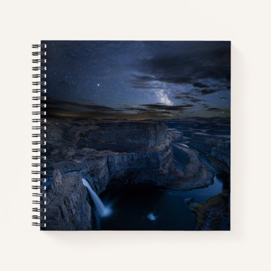 Palouse Falls Park & Melkweg | Staat Washington Notitieboek (Voorkant)