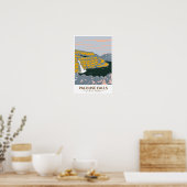 Palouse Falls State Park Washington Retro Poster (Keuken)