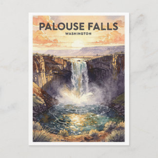 Palouse Falls Washington Reis in stijl Briefkaart