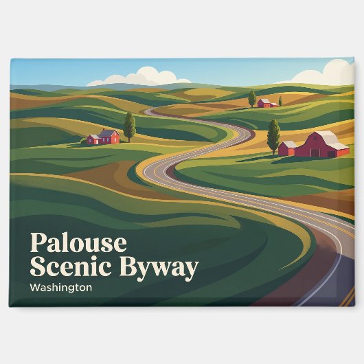 Palouse Scenic Byway USA Magneet (Voorkant)