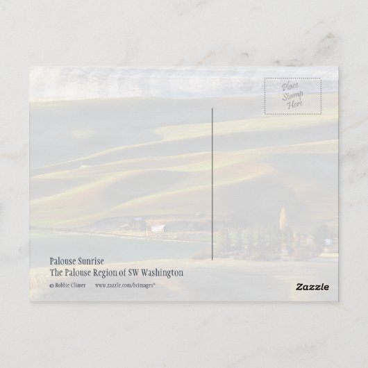 Palouse Sunrise Briefkaart (Achterkant)