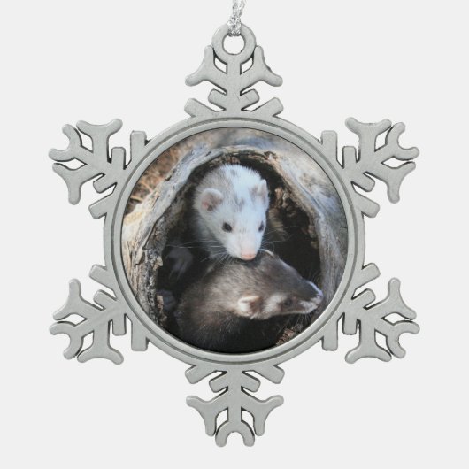 Pals Tin Sneeuwvlok Ornament (Voorkant)