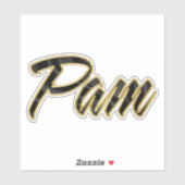 Pam black gold Lettering Aufkleber Sticker (Vel)