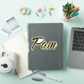 Pam black gold Lettering Aufkleber Sticker (iPad Cover)