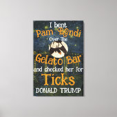 PAM BONDI Gelato Bar & Ticks TRUMP Canvas Afdruk (Voorkant)
