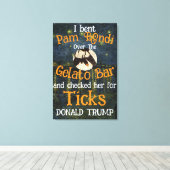 PAM BONDI Gelato Bar & Ticks TRUMP Canvas Afdruk (Insitu (Houten vloer))