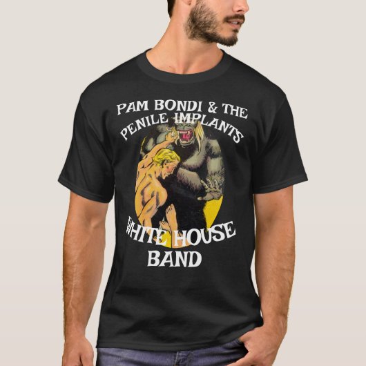 Pam Bondi & The Penile Implants JD Vance Patel T-shirt (Voorkant)