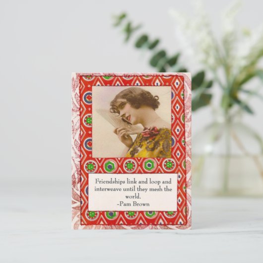 Pam Brown Friendship Quote Briefkaart (Staand voorkant)