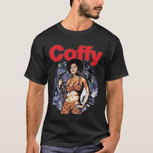 Pam Grier - Pop Art Fan Coffy T-shirt (Voorkant)