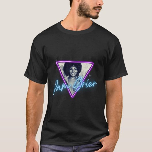 Pam Grier Retro Blaxploitation T-shirt (Voorkant)