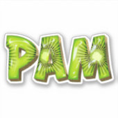 Pam Name Kiwi Design Aufkleber Sticker (Voorkant)
