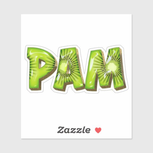 Pam Name Kiwi Design Aufkleber Sticker (Vel)