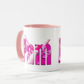 Pam, noem Logo met witte wortelen, Mok (Voorkant links)