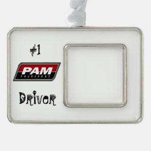 Pam Transport Verzilverd Omlijst Ornament