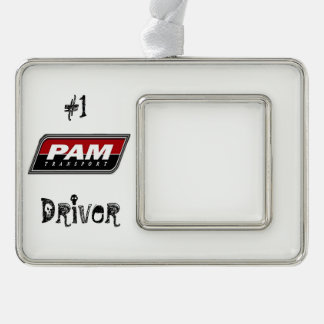 Pam Transport Verzilverd Omlijst Ornament