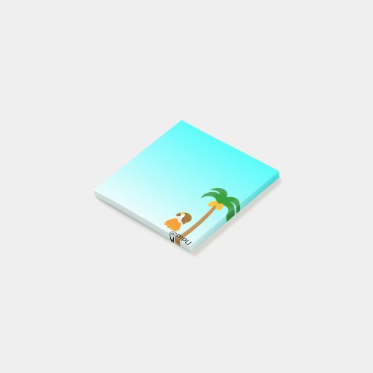 Pam tree met Pipu Post-it® Notes (Schuin)