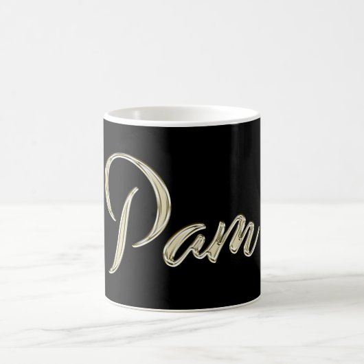 Pam white gold Handwriting Tasse Kaffeetasse Koffiemok (Center)
